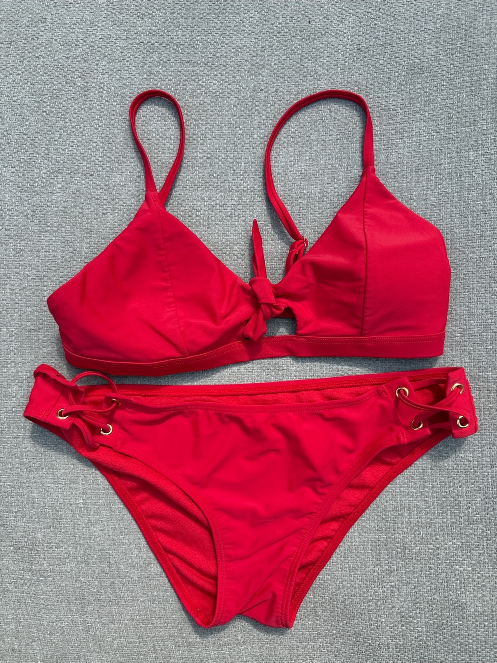 Express Women’s Red Bikini Two-Piece Swim Set - M-L